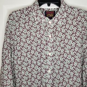 Cremieux Premium Denim Abstract  Pattern‎ Long Sleeve Shirt Size: XL